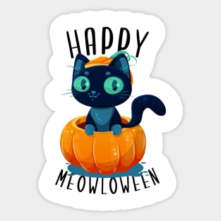 Happy Meowloween (Alternate design) Sticker